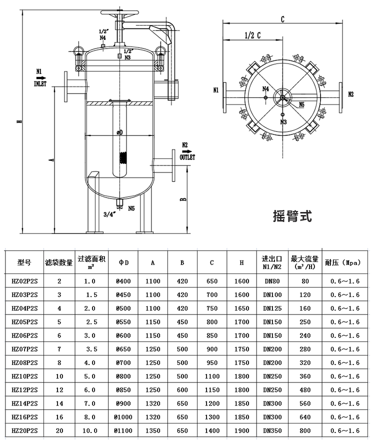 袋式過濾器 龜背式過濾器 多袋式過濾器_http://www.combine-m.com_產(chǎn)品中心_第5張